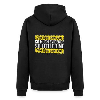 Forensics Forensic Scientist Forensic Science - Unisex Premium Organic Zip Hoodie - black - Back - Nico (187cm)