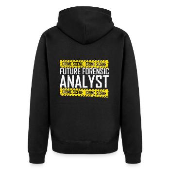 Forensics Forensic Scientist Forensic Science - Unisex Premium Organic Zip Hoodie - black - Back - Nico (187cm)