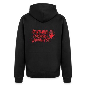 Forensics Forensic Scientist Forensic Science - Unisex Premium Organic Zip Hoodie - black - Back - Nico (187cm)