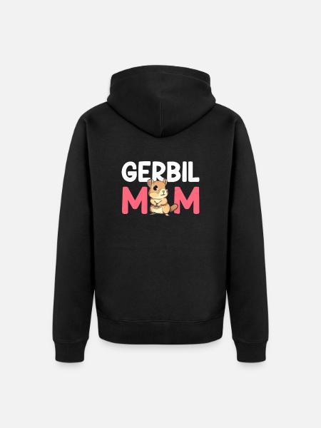 Gerbille maman, gerbille - Veste à capuche bio Premium Unisexe - noir
