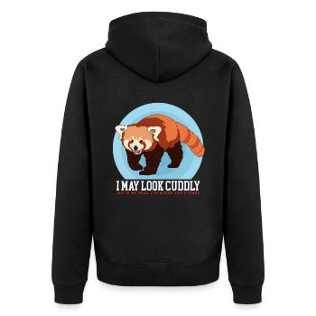 Red Panda Red Pandas Red Panda Gift - Unisex Premium Organic Zip Hoodie - black - Back - Nico (187cm)