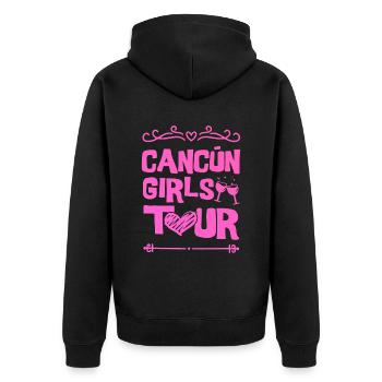 Équipe du parti de Cancun - Veste à capuche bio Premium Unisexe - noir - Dos - Nico (187cm)