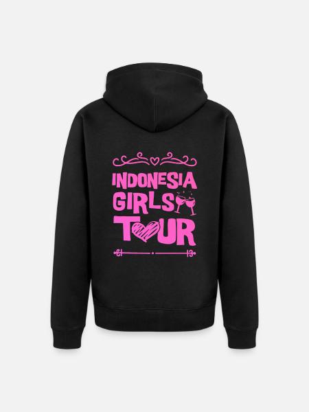 Indonesia Party Team - Unisex Premium Organic Zip Hoodie - black