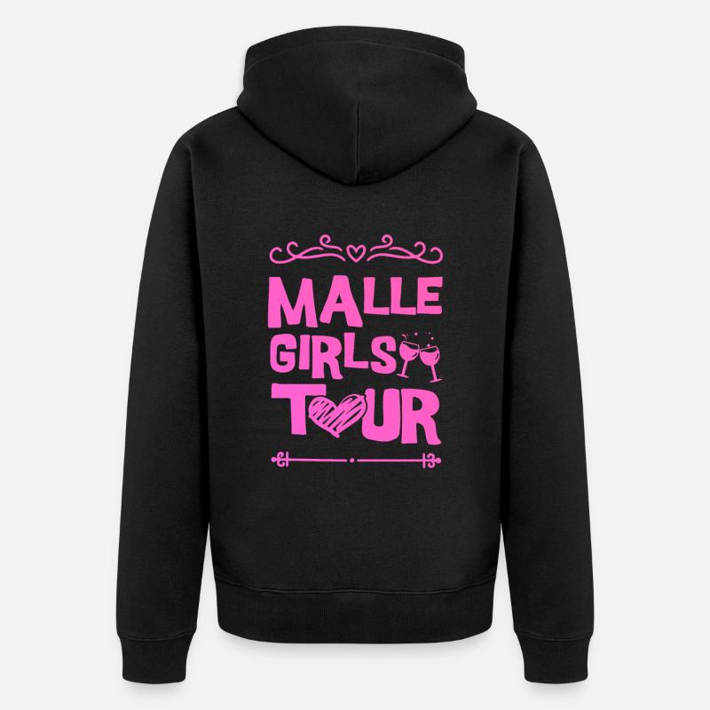 Malle Party Team - Unisex Premium Organic Zip Hoodie - black