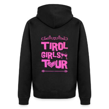 Tirol Party Team - Unisex Premium Organic Zip Hoodie - black - Back - Nico (187cm)