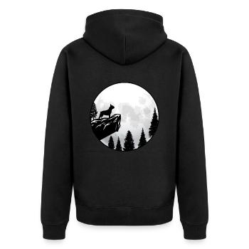 Bouledogue français - Veste à capuche bio Premium Unisexe - noir - Dos - Nico (187cm)