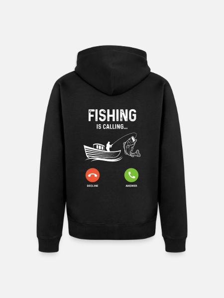 Fishing is a profession - Unisex Premium Organic Zip Hoodie - black