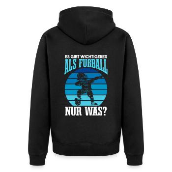 Dabbender Fußballer Dab Fußball Fan - Unisex Premium Bio Zip Hoodie - Schwarz - Hinten - Nico (187cm)