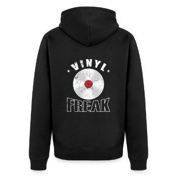 Disque vinyle Freak Enregistrement Musique - Veste à capuche bio Premium Unisexe - noir - Dos - Nico (187cm)