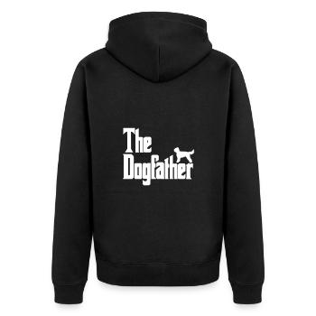 Le Dogfather Barbet - Veste à capuche bio Premium Unisexe - noir - Dos - Nico (187cm)