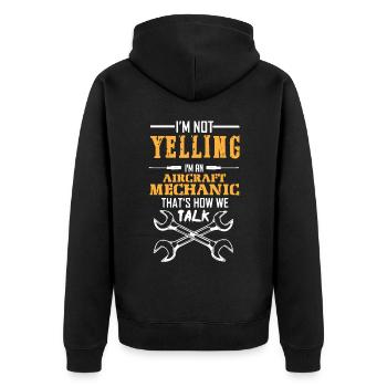 Mécanicien d’aéronefs - Veste à capuche bio Premium Unisexe - noir - Dos - Nico (187cm)