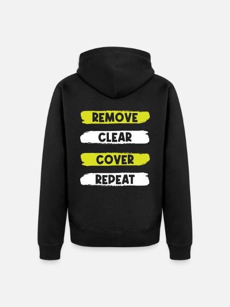 Floorers, tilers, tilers - Unisex Premium Organic Zip Hoodie - black