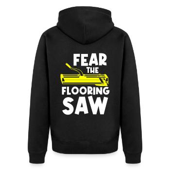 Floorers, tilers, tilers - Unisex Premium Organic Zip Hoodie - black - Back - Nico (187cm)