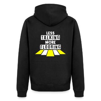 Floor layers, tilers, tilers - Unisex Premium Organic Zip Hoodie - black - Back - Nico (187cm)