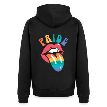 Gay Rights Rainbow Pride Month LGBTQ Gay Pride - Unisex Premium Organic Zip Hoodie - black - Back - Nico (187cm)