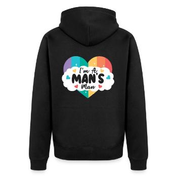 Gay Rights Rainbow Pride Month LGBTQ Gay Pride - Unisex Premium Organic Zip Hoodie - black - Back - Nico (187cm)
