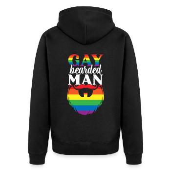 Gay Rights Rainbow Pride Month LGBTQ Gay Pride - Unisex Premium Organic Zip Hoodie - black - Back - Nico (187cm)