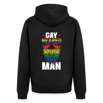 Gay Rights Rainbow Pride Month LGBTQ Gay Pride - Unisex Premium Organic Zip Hoodie - black - Back - Nico (187cm)