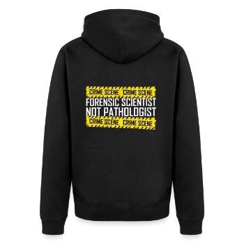 Forensics Forensic Scientist Forensic Science - Unisex Premium Organic Zip Hoodie - black - Back - Nico (187cm)