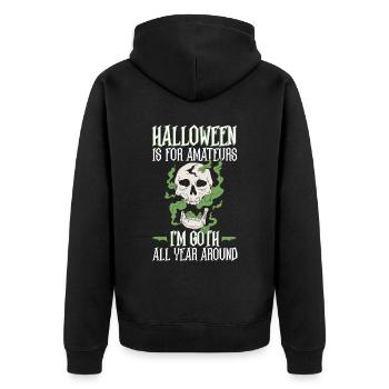 Halloween est pour les amateurs - Goth Halloween - Veste à capuche bio Premium Unisexe - noir - Dos - Nico (187cm)