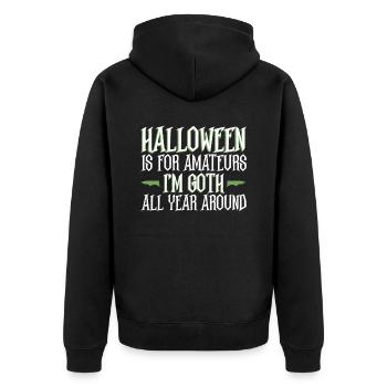 Halloween est pour les amateurs - Goth Halloween - Veste à capuche bio Premium Unisexe - noir - Dos - Nico (187cm)