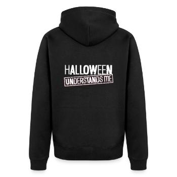 Halloween me comprend - Goth Halloween - Veste à capuche bio Premium Unisexe - noir - Dos - Nico (187cm)
