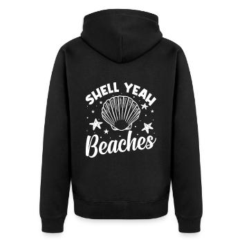 Shell Sea Turtle Lovers Plages - Veste à capuche bio Premium Unisexe - noir - Dos - Nico (187cm)