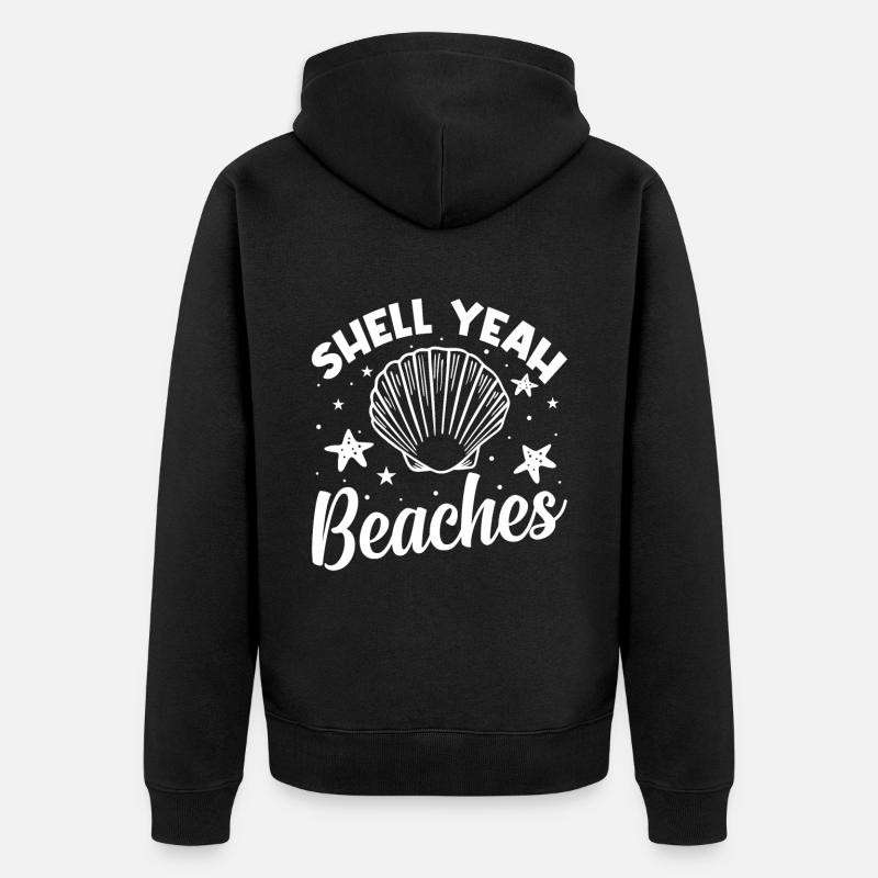 Shell Sea Turtle Lovers Plages - Veste à capuche bio Premium Unisexe - noir