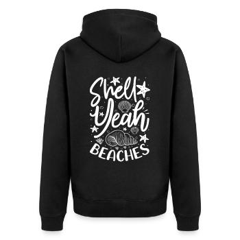 Shell Sea Turtle Lovers Plages - Veste à capuche bio Premium Unisexe - noir - Dos - Nico (187cm)