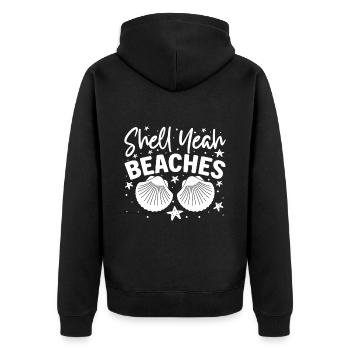 Shell Sea Turtle Lovers Plages - Veste à capuche bio Premium Unisexe - noir - Dos - Nico (187cm)