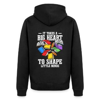 Citation de l’enseignant Enseigner aux élèves de l’école - Veste à capuche bio Premium Unisexe - noir - Dos - Nico (187cm)