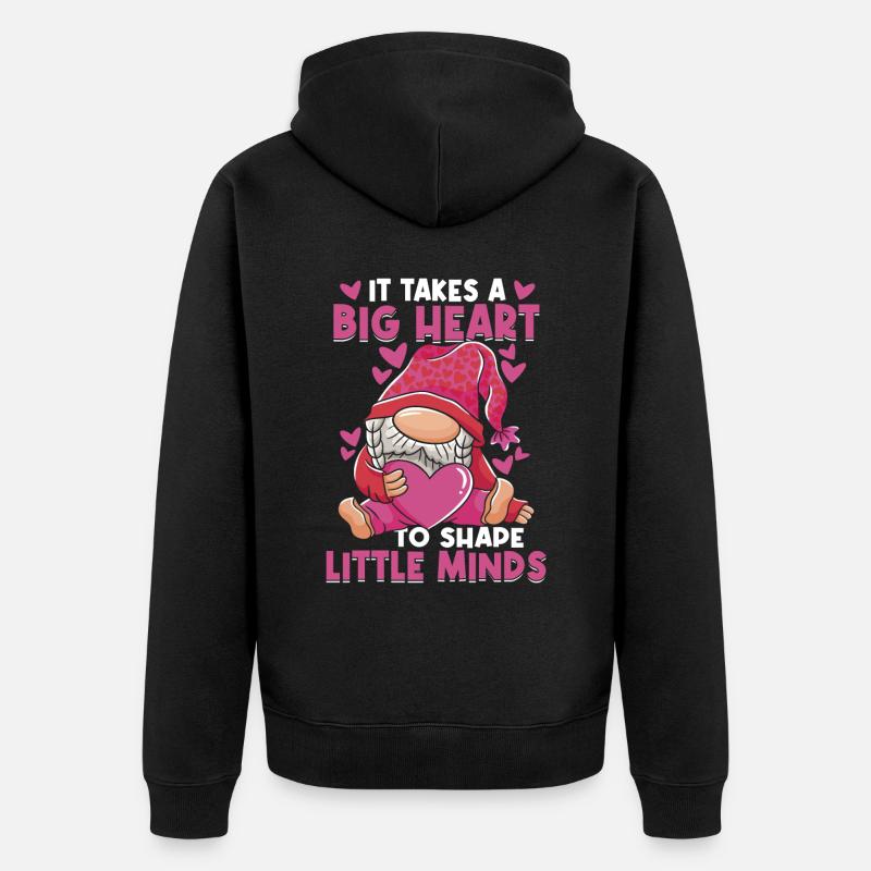 Mignon Professeur Coeur - Veste à capuche bio Premium Unisexe - noir
