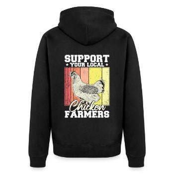 Soutenez votre agriculteur local - Veste à capuche bio Premium Unisexe - noir - Dos - Nico (187cm)