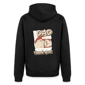 Best Dad, Father's Day and Birthday - Unisex Premium Organic Zip Hoodie - black - Back - Nico (187cm)