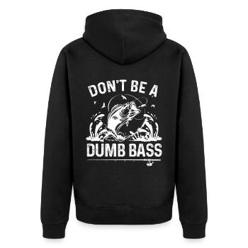 Ne sois pas une basse stupide - Veste à capuche bio Premium Unisexe - noir - Dos - Nico (187cm)