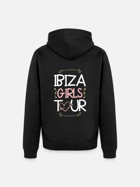 Ibiza Girls Tour - Unisex Premium Organic Zip Hoodie - black