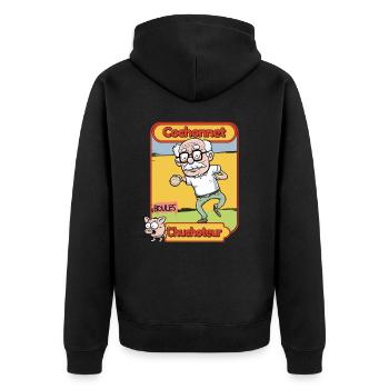 Petanque boccia French petanque - Unisex Premium Organic Zip Hoodie - black - Back - Nico (187cm)