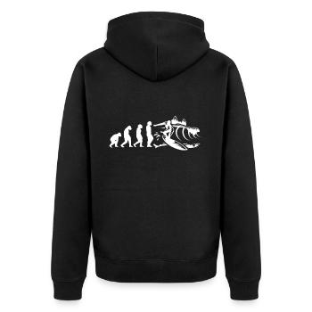 Surfer-Sport Surfer Evolution Planche de surf - Veste à capuche bio Premium Unisexe - noir - Dos - Nico (187cm)