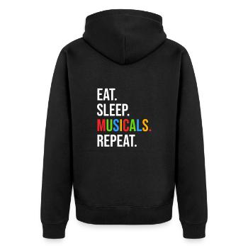 Citation de théâtre Drôle d’acteur Théâtre musical - Veste à capuche bio Premium Unisexe - noir - Dos - Nico (187cm)