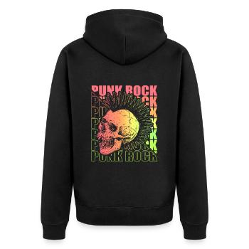 Punk Rock Pogo Anarchie Punks Punk Rocker Punk - Veste à capuche bio Premium Unisexe - noir - Dos - Nico (187cm)