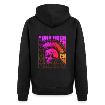 Punk Rock Pogo Anarchie Punks Punk Rocker Punk - Veste à capuche bio Premium Unisexe - noir - Dos - Nico (187cm)