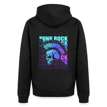 Punk Rock Pogo Anarchie Punks Punk Rocker Punk - Veste à capuche bio Premium Unisexe - noir - Dos - Nico (187cm)