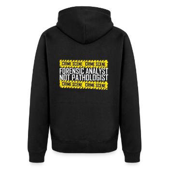 Forensics Forensic Scientist Forensic Science - Unisex Premium Organic Zip Hoodie - black - Back - Nico (187cm)