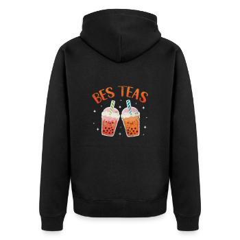 Bubble Tea Boba Tea Kawaii Cadeau - Veste à capuche bio Premium Unisexe - noir - Dos - Nico (187cm)