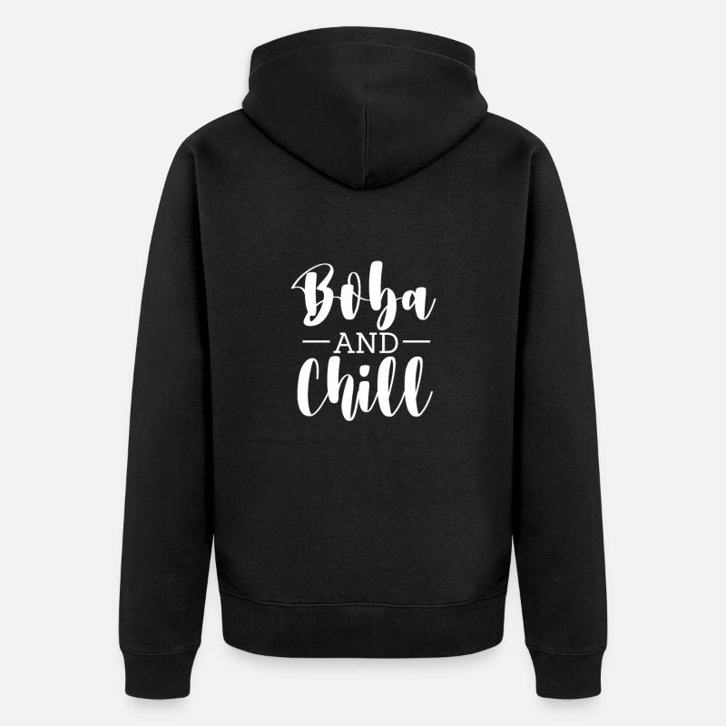 Bubble Tea - Unisex Premium Bio Zip Hoodie - Schwarz