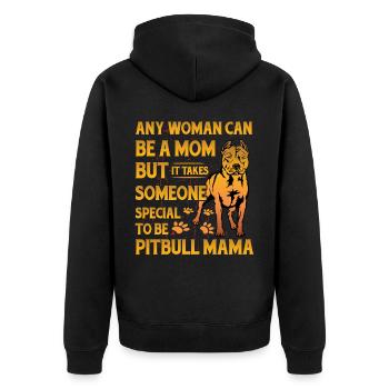 Maman Pitbull - Veste à capuche bio Premium Unisexe - noir - Dos - Nico (187cm)