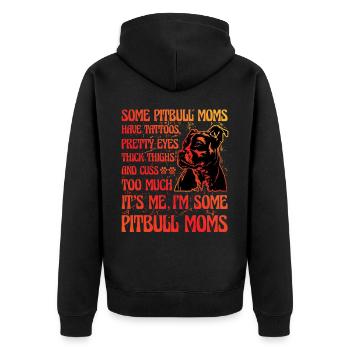 Pitbull Maman drôle de dicton - Veste à capuche bio Premium Unisexe - noir - Dos - Nico (187cm)