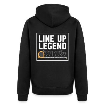 Flooring installer, tile warehouse - Unisex Premium Organic Zip Hoodie - black - Back - Nico (187cm)