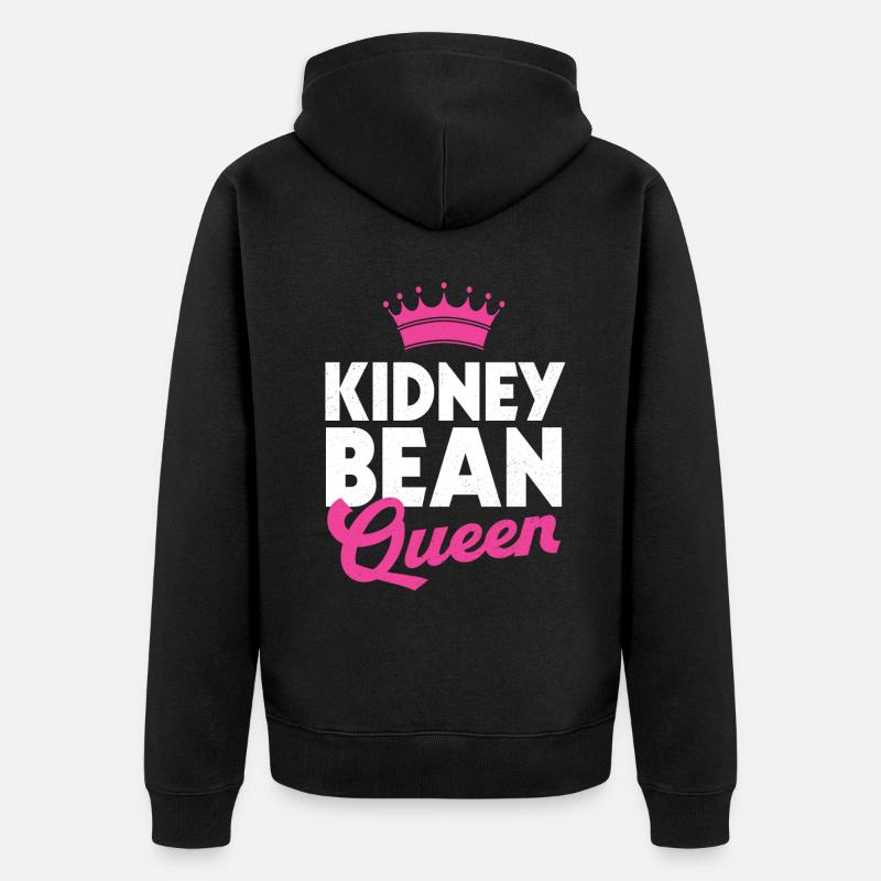 Kidney Bohnen - Unisex Premium Bio Zip Hoodie - Schwarz