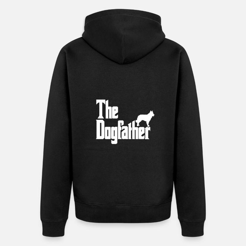 Le Dogfather Mudi - Veste à capuche bio Premium Unisexe - noir